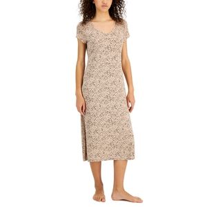 NWT Alfani Women's Printed Short-Sleeve Nightgown, Created for Macy's